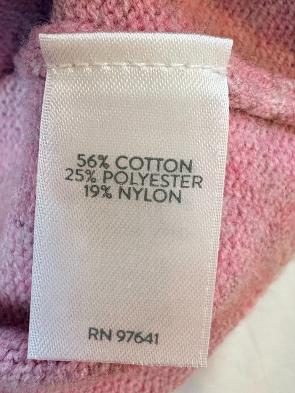 J. Jill Contrasting Details Mock Neck Sweater Marled Blush Pink Cream Trim XL - Picture 5 of 10